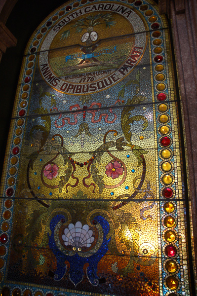 stained glass inside the state house
