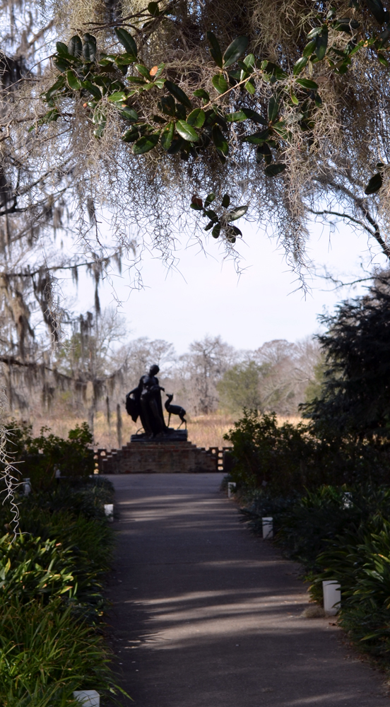 sculpture set amongst the trees